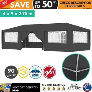 4x9m Gazebo Party Wedding Tent Outdoor Marquee With Side Walls Event Shelter - Picture 1 of 10