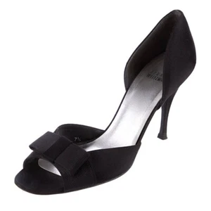 NUEVO Stuart Weitzman Punta de Peep Arco Stiletto D'orsay Sandalia Tacones 7,5 ESTRECHOS - Imagen 1 de 9