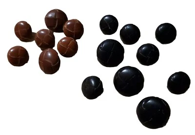 Vintage Maxant Leather Buttons Blazer Black And Brown Buttons Open Box  - Image 1 of 4