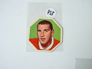 VINTAGE HOCKEY CARD YORK 1961 PEANUT BUTTER MONTREAL CANADIENS DAVE BALON NO753