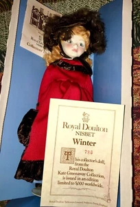 Muñeca Coleccionista Royal Doulton House of Nisbet Kate Greenaway Invierno en Caja 1981 - Imagen 1 de 5