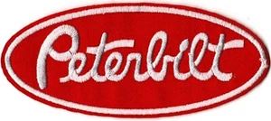 Peterbilt embroidered Iron on patch American truck manufacturer commercial - Afbeelding 1 van 1