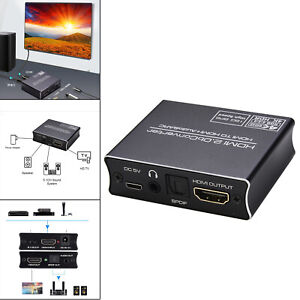 HDMI Audio Extractor 4K60PS5 to Optical 5.1, Optical to 3.5mm Jack Adapter,