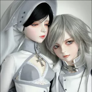 1/3 BJD Doll Boy Male Resin Ball Jointed Eyes Face Makeup Wig Hair Full Set Gift - Bild 1 von 5