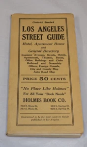 1924 Vintage Pocket Map of LOS ANGELES CALIFORNIA STREET GUIDE - Picture 1 of 3