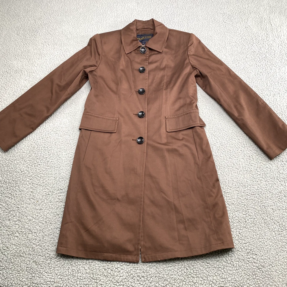 Pendleton пальто женщин 4 длиной красный парка куртка на пуговицах в горошек подкладка дождя - Изображение 1 из 4