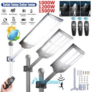 Outdoor Solar Street Light Motion Sensor Dusk-Dawn Garden Yard Farm Light 7500K - Picture 1 of 81