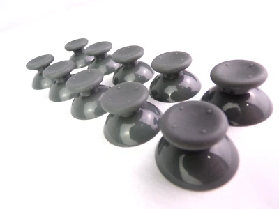 Lot of 10 Gray Microsoft Xbox 360/Original Xbox Replacement Analog Thumb Sticks - Image 1 of 2