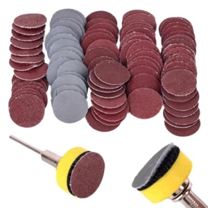1 Zoll 100 Stck. Schleifscheiben Pad Kit Rund Sand Haken Schleife Schleifer Backer L7D5 UK - Bild 1 von 6