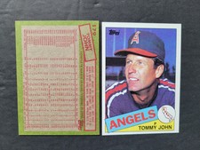 TOMMY JOHN CARDS Your Pick TOPPS TIFFANY  Fleer Donruss O-Pee-Chee 1978 to 1989