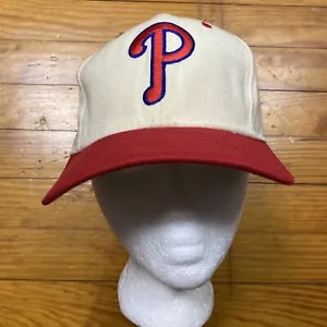 VTG Sports Specialties Hat 6 7/8 Cream Wool Philadelphia Phillies Script Fitted - Picture 1 of 11