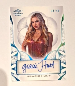2024 Leaf Trinity Rookie Signatures Blue #BA-GH2 Gracie Hunt Auto #48/49 Auto - Bild 1 von 3