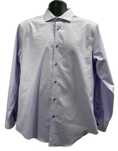 Calvin Klein Mens Slim Fit Lavender Dress Shirt With Stretch Collar Sz 16 32/33 - Picture 1 of 9