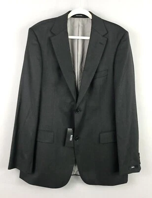 Chaqueta Blazer Boss Hugo Boss Pasolini Película EE. UU. Para Hombre 42L Gris Lana Dos Botones Foto 1 de 4