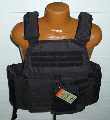 FOX TACTICAL NEW Tactical Vital Modular MOLLE Plate Armor Carrier Vest - SWAT BLACK