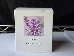 AVON Senses GRATITUDE Lavender & Cedarwood Glass CANDLE 7.0 oz. New - Picture 1 of 4
