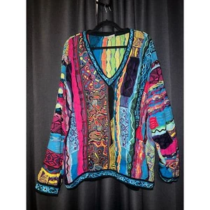 COOGI Australia Vintage 90s Grandpa Cosby BIGGIE Pullover V-Ausschnitt XL - Bild 1 von 7