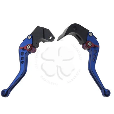 CNC Shorty Brake & Clutch Levers Blue For Suzuki GSXR 600 750 04-05 Handle Hand - Image 1 of 4