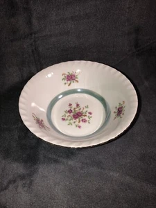 Vintage Westwood Fine China 7" Schüssel Lustreware blaues Band & rosa Rosenmuster - Bild 1 von 11