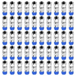 Conector de compresión RG6 50 unidades cable coaxial conexión impermeable 8962 - Imagen 1 de 2