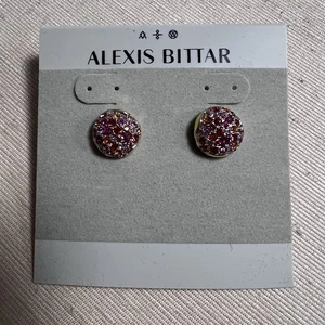 Orecchini a perno tondo cristallo Alexis Bittar Solanales nuovi con etichetta - Foto 1 di 6