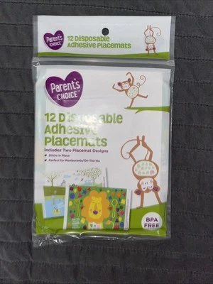 Parents Choice 12 manteles adhesivos desechables sin BPA nuevos sellados Foto 1 de 2