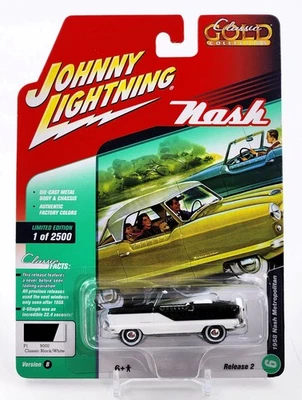 2018 JOHNNY LIGHTNING 1958 NASH METROPOLITAN BLACK WHITE CLASSIC GOLD COLLECTION - Image 1 of 4