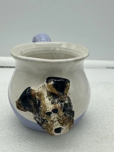 Handmade Ceramic Pottery Mug Cup with 3D Dog Head Face  - Picture 1 of 11