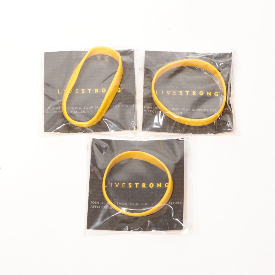3 Youth Livestrong Nike Lance Band Bracelet Armstrong Wristband