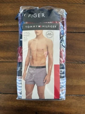 Tommy Hilfiger Boxer Cotton Classics Slim Fit Woven 3-Pack Sz S 28/30 NEW - Image 1 of 3