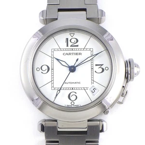 Cartier Watch Pasha C W31074M7 Date White Dial Stainless Steel Automatic - Picture 1 of 8