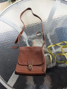 Vintage Coach Shelburne Flap E8C-9038 Braun Leder Crossbody Schultertasche - Bild 1 von 19