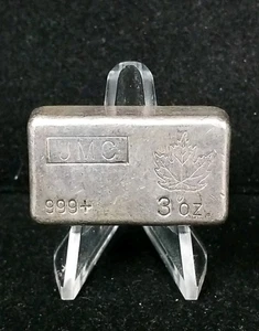 Vintage JMC Johnson Matthey Canada 3oz Silver Bar Ingot 5453 - Picture 1 of 4