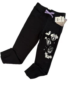Disney Minnie Mouse & Friends Girls Black Jogger Pants XS (4-5) New with Tags - Picture 1 of 4