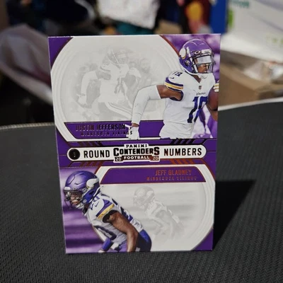 Justin Jefferson Jeff Gladney 2020 Contenders Round Numbers Card #RN-JG - Image 1 of 2