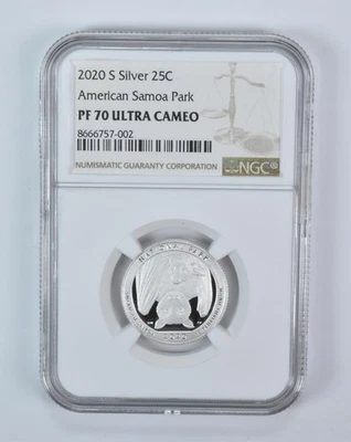 2020-S Washington Quarter ATB Silver American Samoa PF70 UCAM NGC *3524 - Image 1 of 4