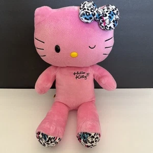 Vtg.Hello Kitty Build A Bear Pink Winking 18" Sanrio Leopard 2012 W/Bow No Dress - Picture 1 of 13