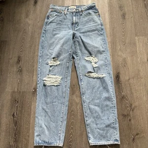 Madewell Jeans Women's 23 Blue The Dad Jean Yorktown Wash NF146 High Rise NEW - Picture 1 of 19