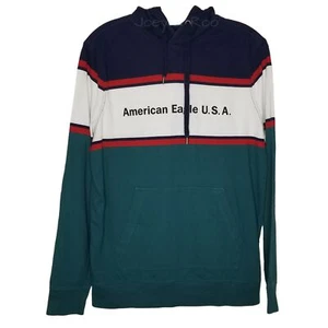 American Eagle Men's Medium Standard Fit Color Block Hoodie - Picture 1 of 6
