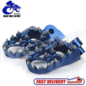 2001-2022 for Yamaha YZ 125 250 450 WR 250F 450F CNC Foot Pegs Fat Wide Footpegs - Picture 1 of 3