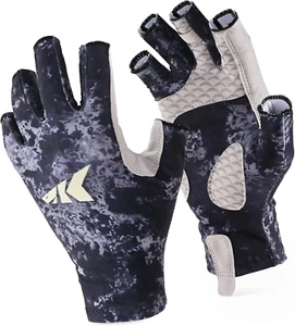 La Sal Fishing Gloves UPF50+ Sun Gloves UV Protection Fingerless Gloves Men Wome - Picture 1 of 12