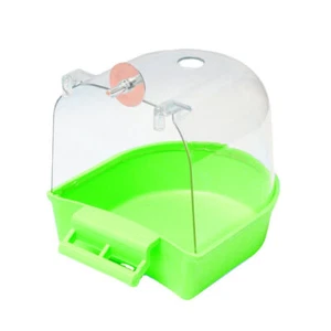 Pájaro Colgante Jaula Bañera Transparente Blanco Inferior Gran Calidad 2X Piezas - Imagen 1 de 11