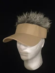 SOMBREROS DE PELO FLAIR CON PELO VISERA CAQUI CABELLO GRIS CALIDAD SURF PATÍN GOLF FIESTA - Imagen 1 de 1