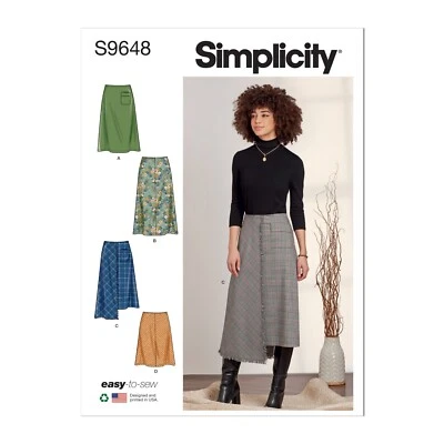 SIMPLICITY 9648 MISSES SKIRTS Sewing Pattern Sizes 8-16 & 16-24 Skill: EASY - Image 1 of 4