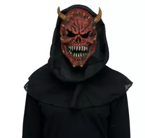 Hooded Demon Mask with Shroud - Picture 1 of 1