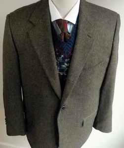 Blazer BROOKS BROTHERS marrone spina di pesce 3 bottoni lana TG 42R Made in Italy - Foto 1 di 7