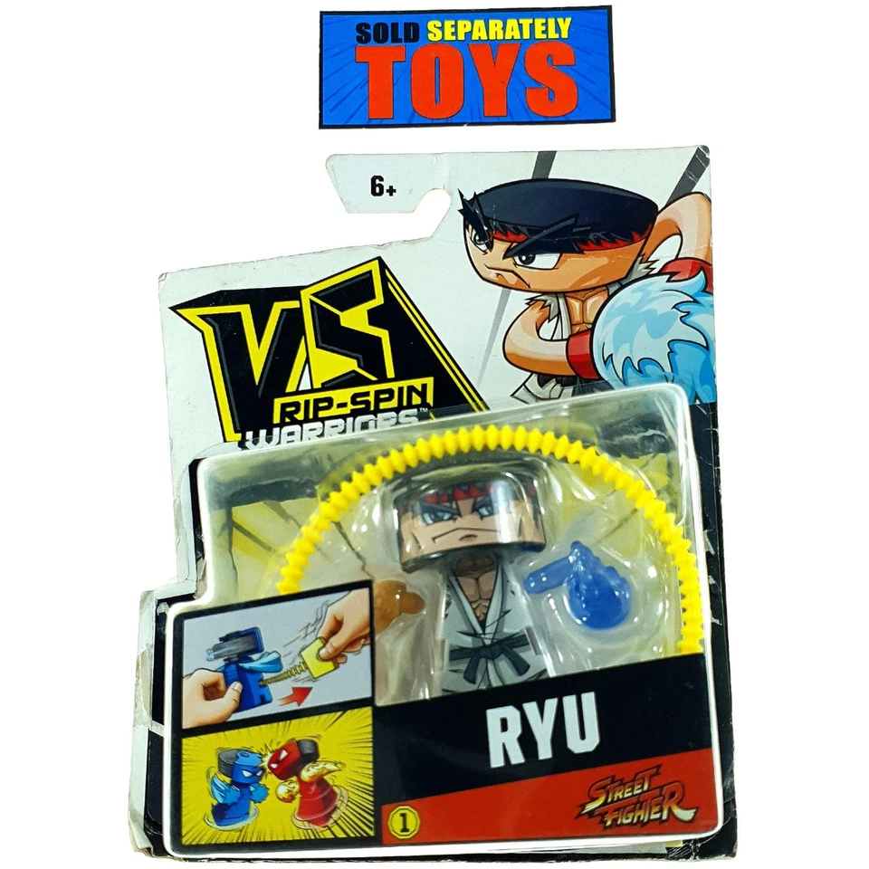 Figura VS Rip Spin Warriors RYU Street Fighter Serie 1 2016 Toy Top Spin Battle Foto 1 de 3