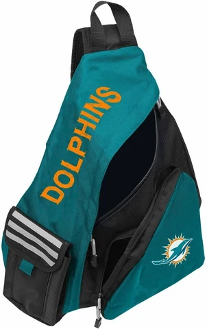 NWT NFL Miami Dolphins Leadoff Slingbag Sling School Gym Travel Backpack Cover