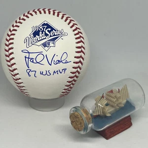 Frank Viola signed Rawlings 1987 World Series Logo Baseball JSA Inscribed A3732 - Picture 1 of 1
