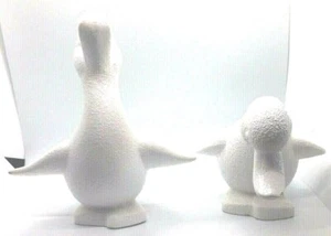 Vintage Paar Royal Haeger Kunstkeramik weiß Kiesel außen Enten Aqua innen - Bild 1 von 12